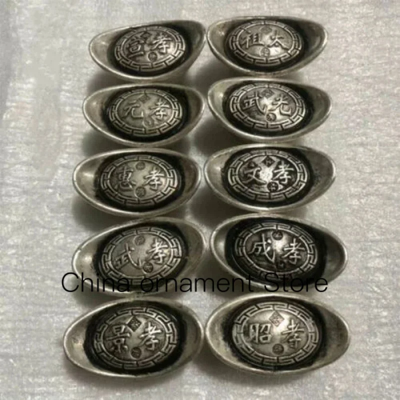 China Sycee Set of Ten Han Dynasty Emperor Ingots 10 Pieces