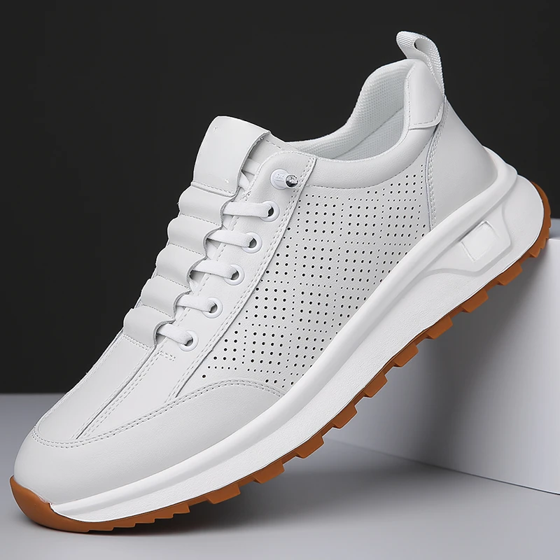 

High Quality Men's Golf Sports Shoes, White Men's Breathable Golf Training Shoes, Men's Comfortable Casual Walking Shoes