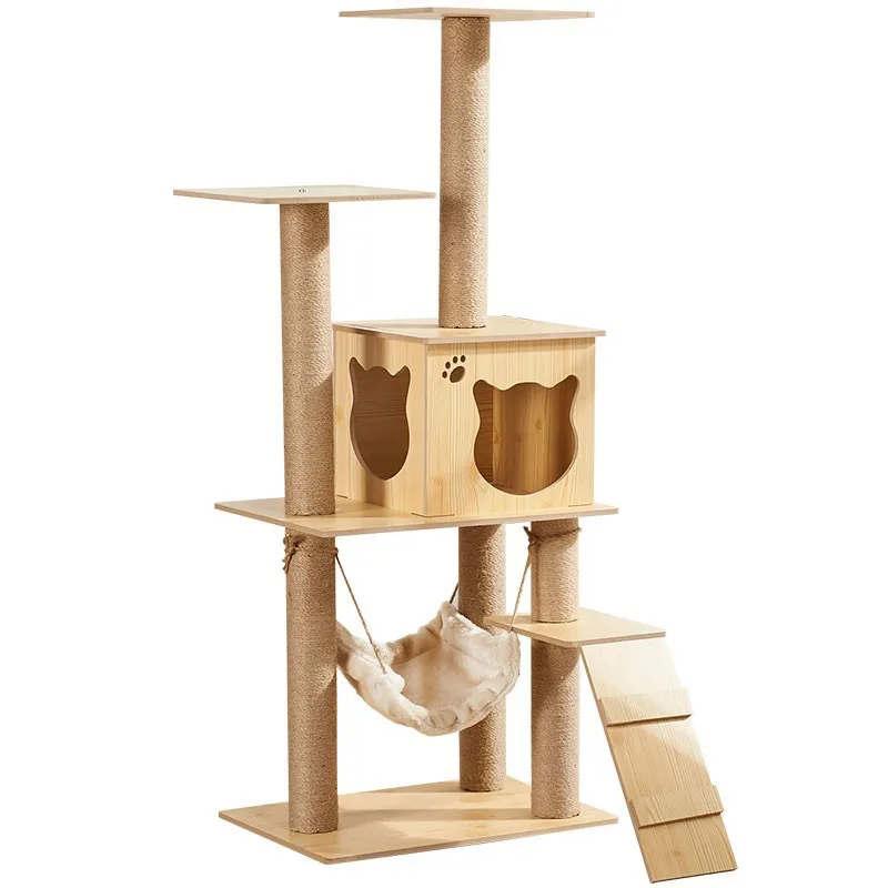 Rascador para gatos ecológico de lujo para exteriores, juguete rascador para gatos, casa para gatos, arbre à chat, juguete interactivo para gatos