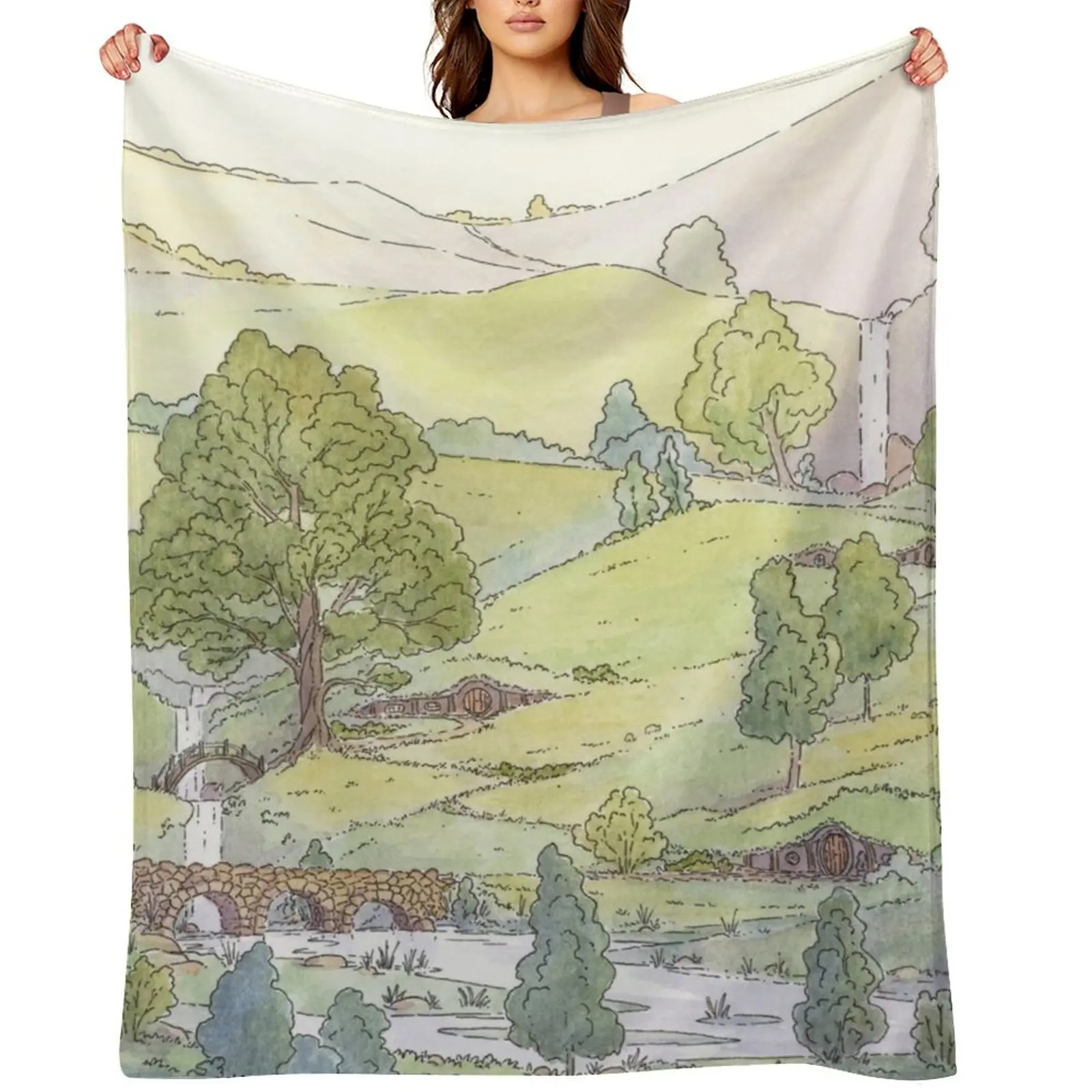 

The Great Tree Throw Blanket Luxury Brand Flannel Fabric Hairy Tourist Blankets