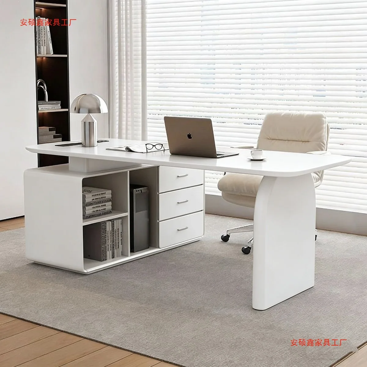 Italian Minimalist Desk Piano Paint Simple Modern Study Desk Beauty Salon Medical Beauty Consultation Reception Table And Chairs