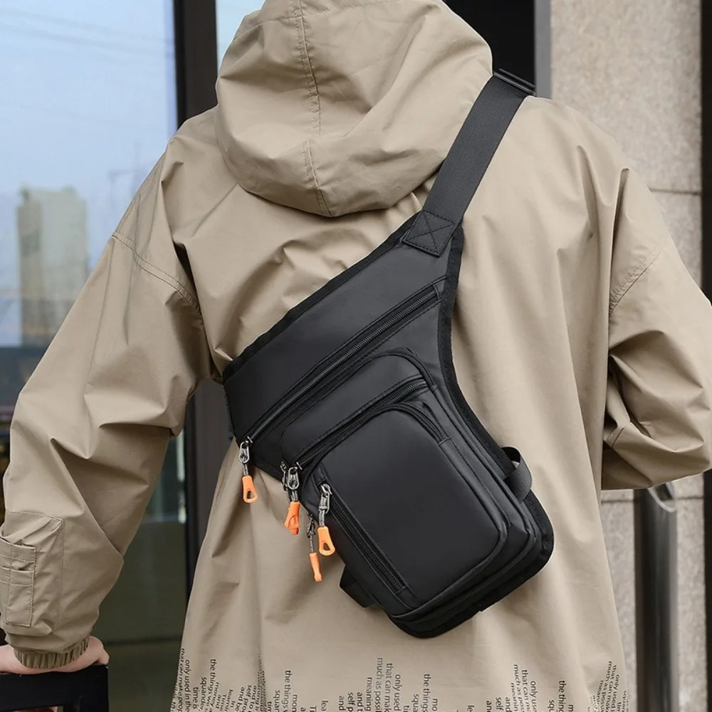 

Outdoor Nylon Drop Waist Leg Bag Waterproof Leg Side Belt Thigh Bag with Zipper Multi-pocket Waist Pack Phone Purse
