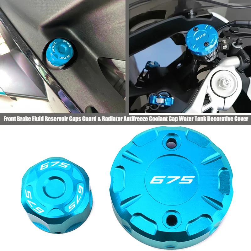 For-CFMOTO-675-SR/SRR/SS/NK/MT-675SR-675NK-675SR-R-Moto-Front-Brake-Fluid-Reservoir-Caps-Guard-&-Water-Tank-Decorative-Cover