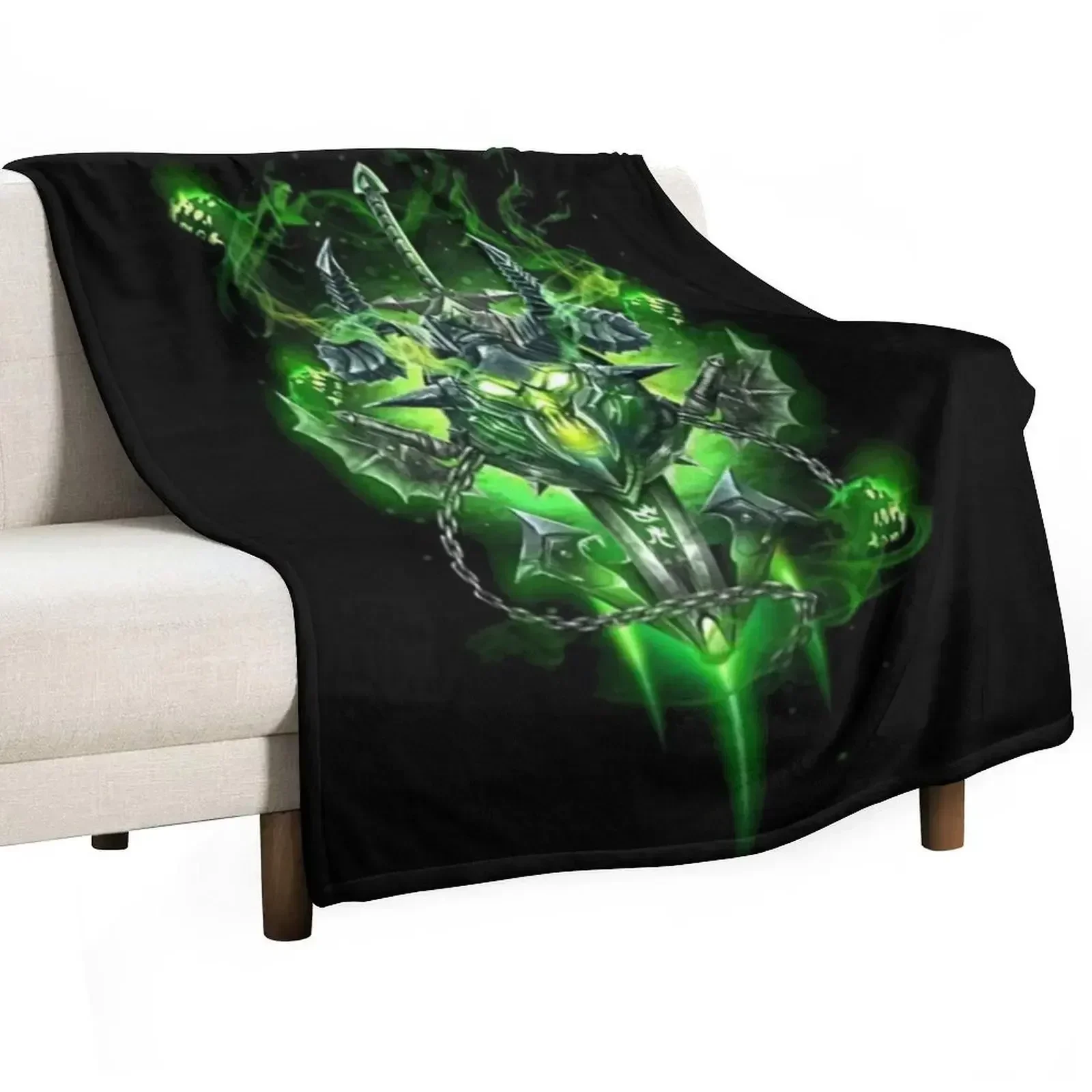 Unholy Death Knight Design Throw Blanket Bed Fashionable Hair for winter Sofas Blankets