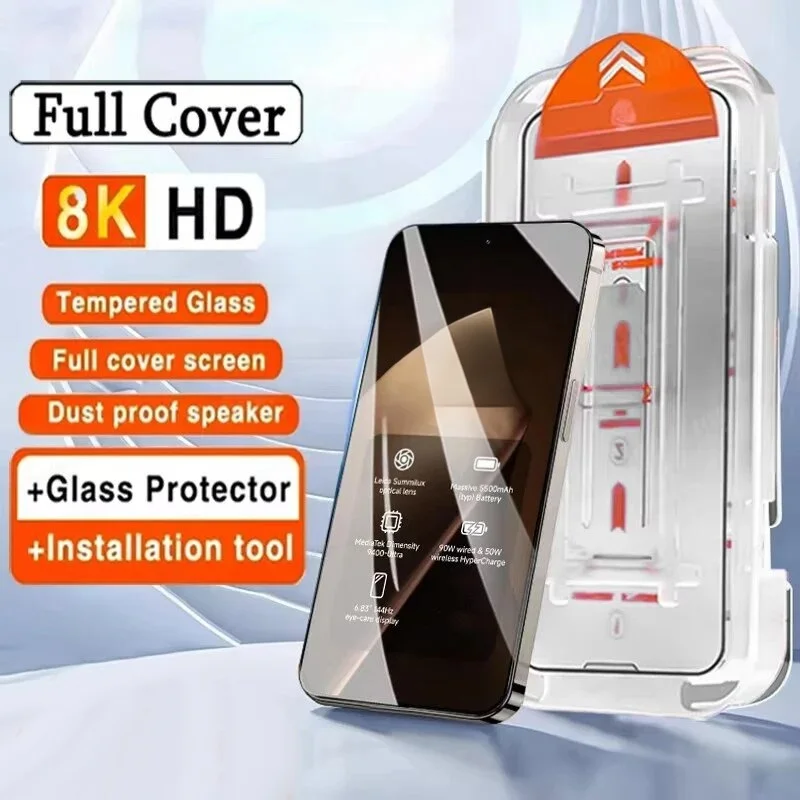 

5PCS HD Screen Protector For OPPO K14x K13 Turbo Pro 5G Dust Free Easy Installation Tempered Glass Film Auto-Dust Removal Kit