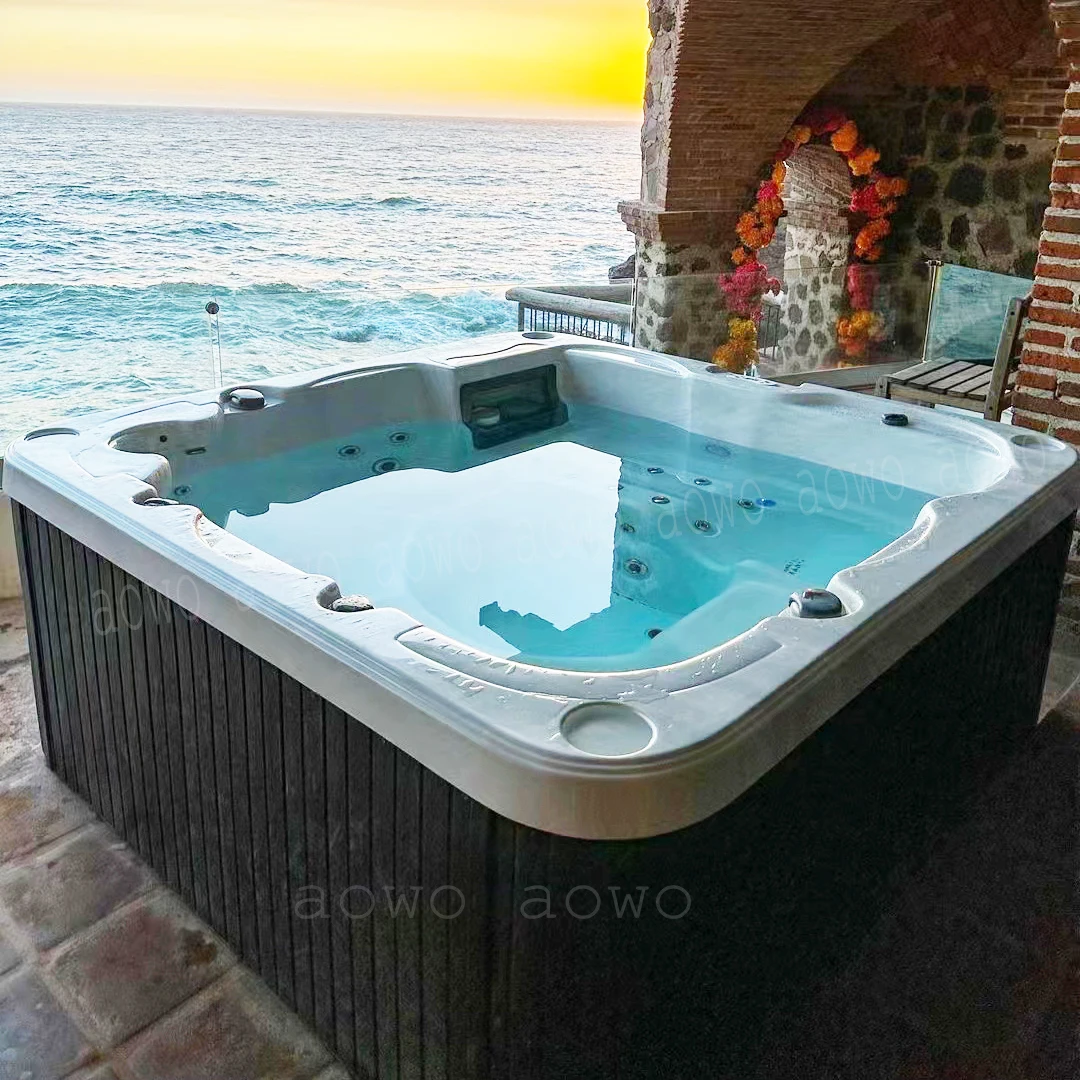 6-7 Person Spa Tube Outdoor Vasca Idromassahhio Spa Outdoor Jakuzi Hieleras Large Size Pool  air Bubble  Picinas for Home Use