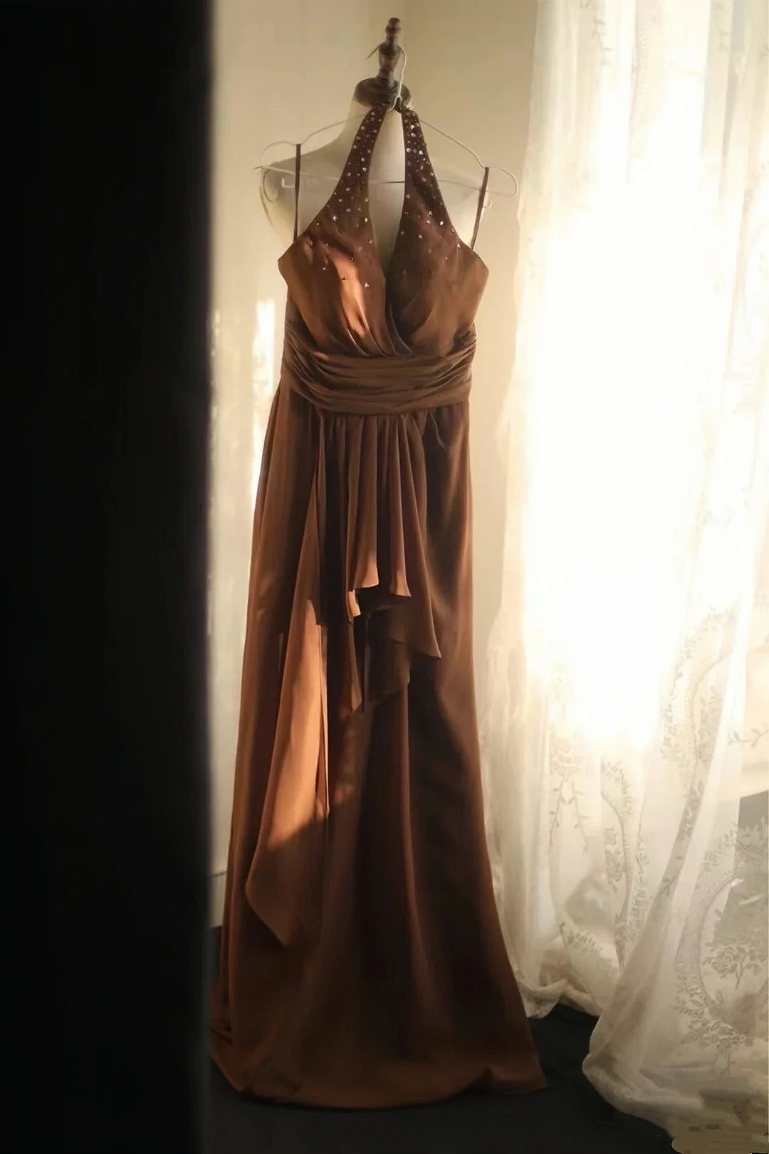 

Elegant Halter Celebrity Dresses Vintage Backless Beading Mermaid Dress Performance Host Party Banquet Cocktail Gowns New 2025