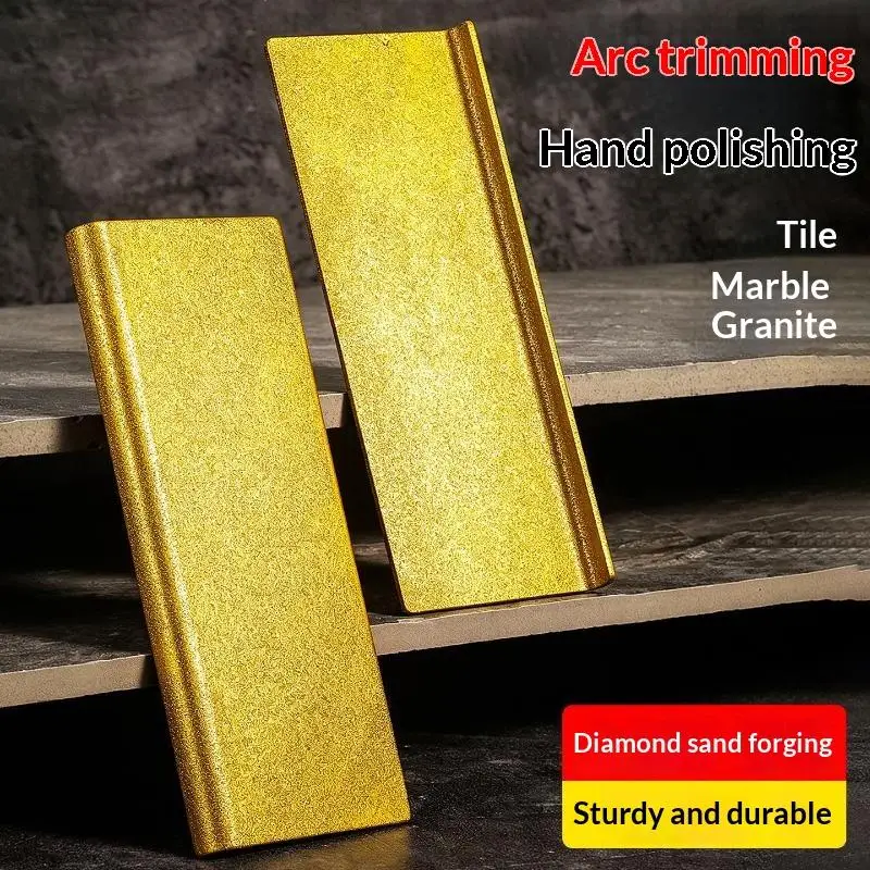 Double Sided 100 Grit Tile Sanding Paddle Diamond Hand Sanding Block for Ceramic Glass Marble Granite Polishing