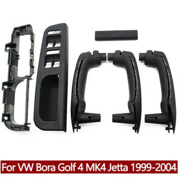 Auto Anteriore Posteriore Sinistra Destra Porta Nero Tirare Maniglia di Copertura del Pannello di Rivestimento Per Volkswagen VW Bora Golf 4 MK4 Jetta 1999-2004