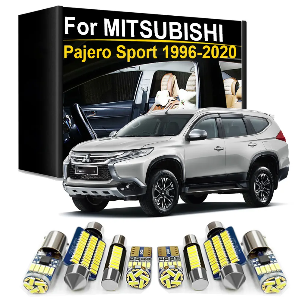 Kit de bombillas LED interiores para Mitsubishi Pajero Sport 1 2 3 K90 KH KG KS 1996- 2012 2013 2014 2015 2016 2017 2018 2019 2020