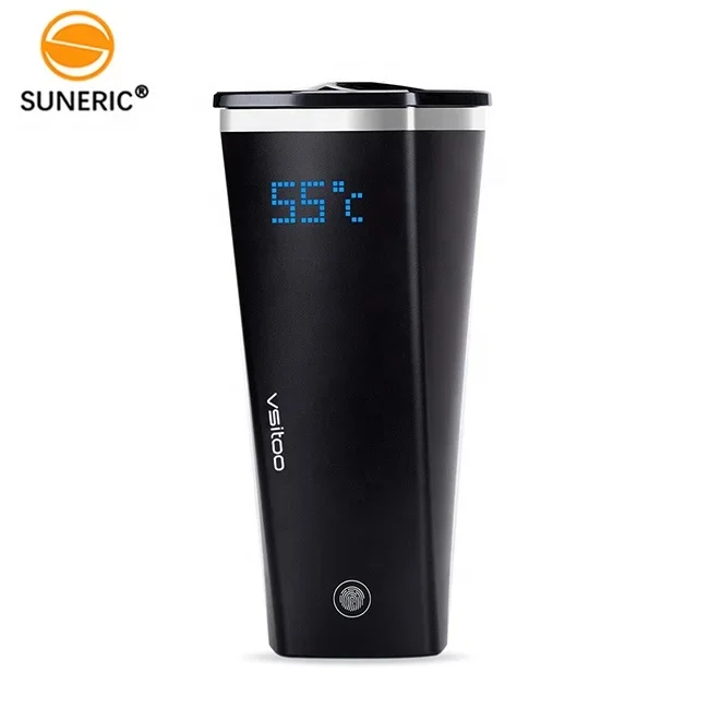 Stainless Steel Temperature Control Display Coffee Milk Cup Reminder Vacuum Thermos Smart Drink Bottle