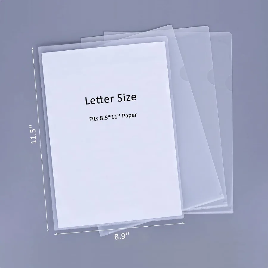 مجلد مستندات شفاف نسخة جيوب المشروع الآمنة يناسب 8.5 × 11 حجم الحروف الأمريكية PaperLType البلاستيك واضح ورقة الأكمام حامي الدقة