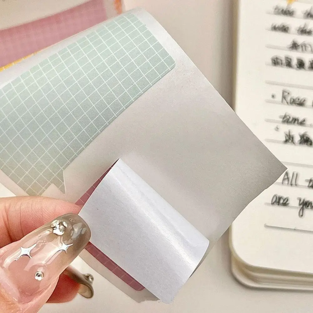 100PCS/Set Pull-out Design Memo Pad DIY Full Adhesive Sticky Note Multifunctional Scrapbook Sticker School Office Supplies