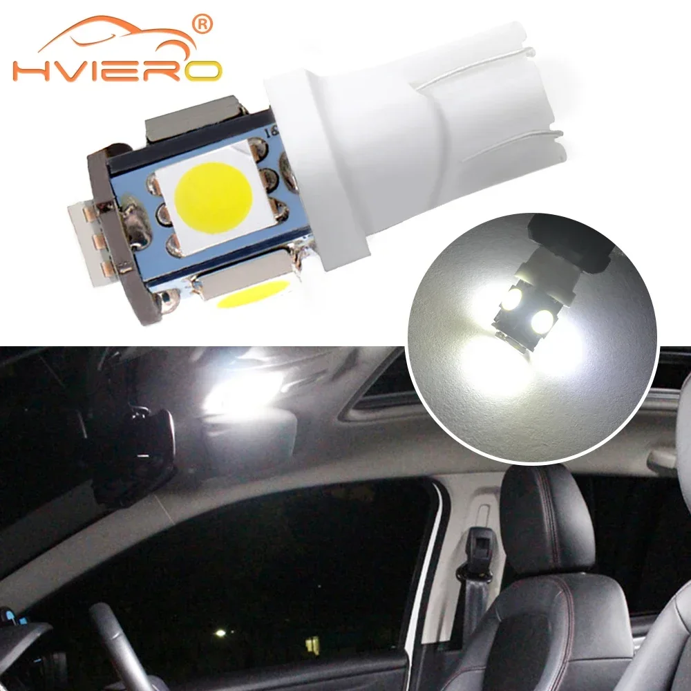 White Red Blue T10 W5W License Plate Light Turn Signal Wedge Roof Dome Read lamp 50505SMD Car Auto 194 Backup Led Interior light