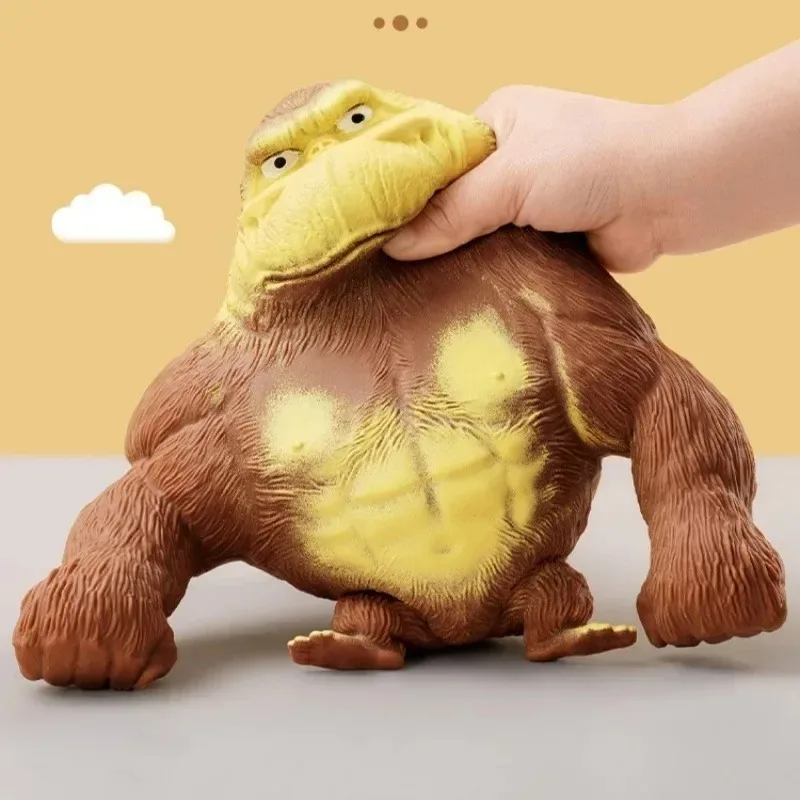 بسط الغراء الرمال مليئة المطاط الغوريلا لطيف اسفنجي القرد الحيوان عالية المرونة لمط الهدايا الإبداعية ديكور المنزل