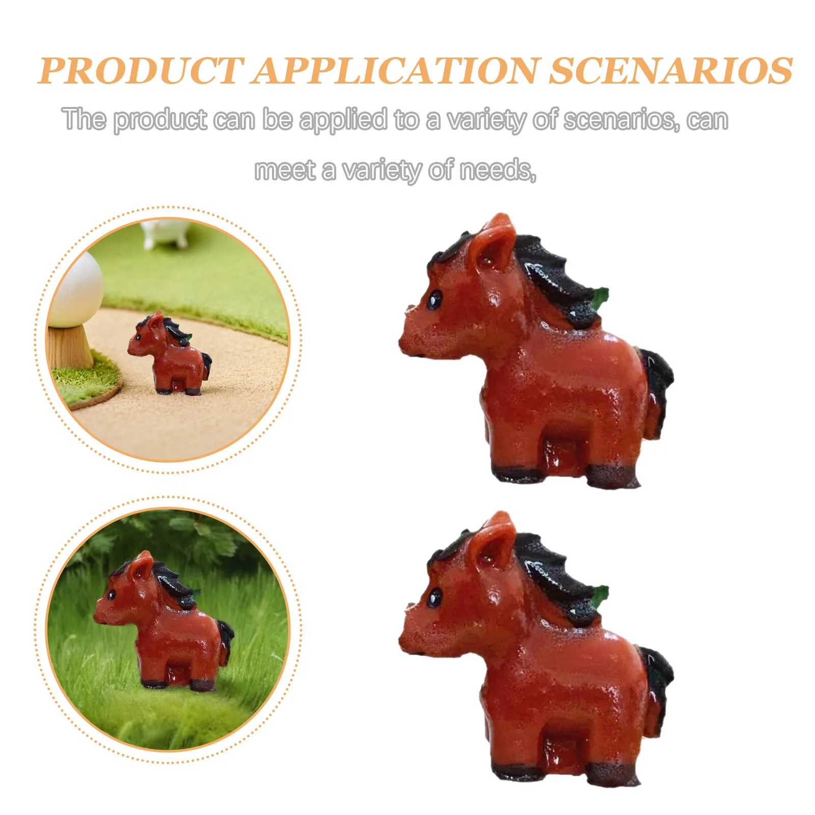 12Pcs Mini Resin Horses Moss Terrarium Decor Lifelike Miniature Garden Animals Year of The Horse 2026 Zodiac Table Scatter