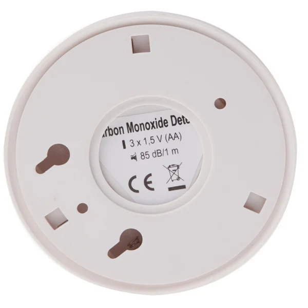 

Monoxide Alarm Portable Household White LCD Display Backlight Co Easy Installation Powered