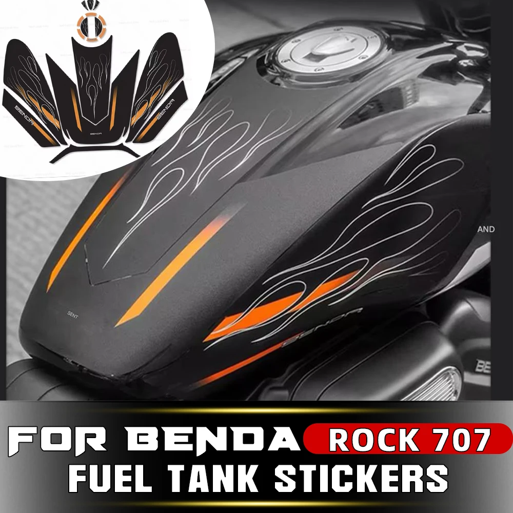 

BENDA ROCK 707 Motorcycle Fuel Tank Protector Sticker Body Graphic Decals