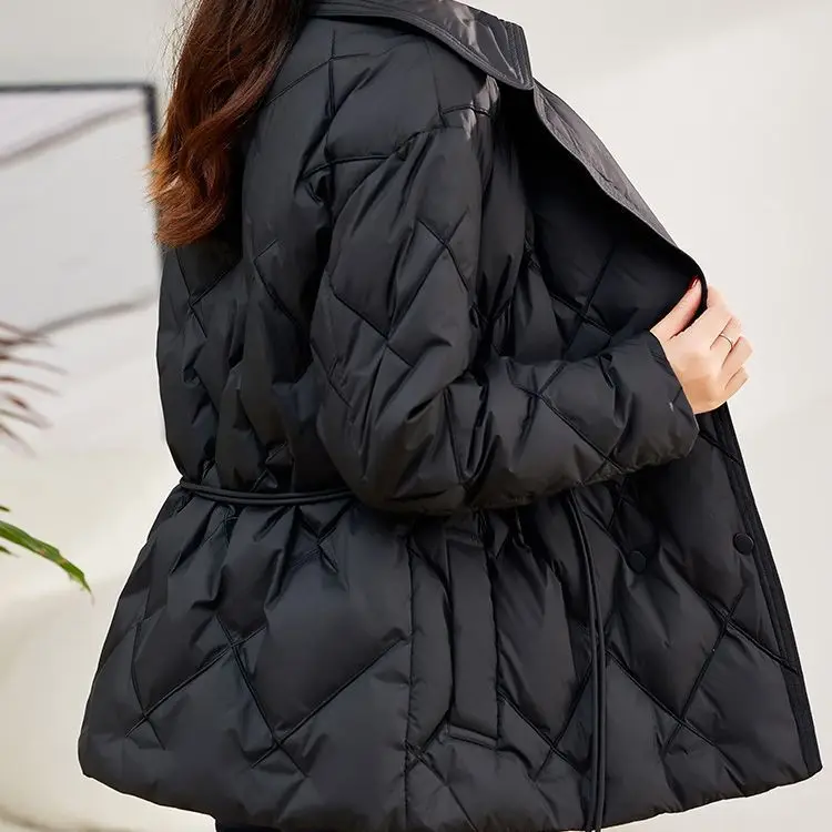 Outono e inverno nova jaqueta feminina commuter terno colarinho jaqueta de emagrecimento