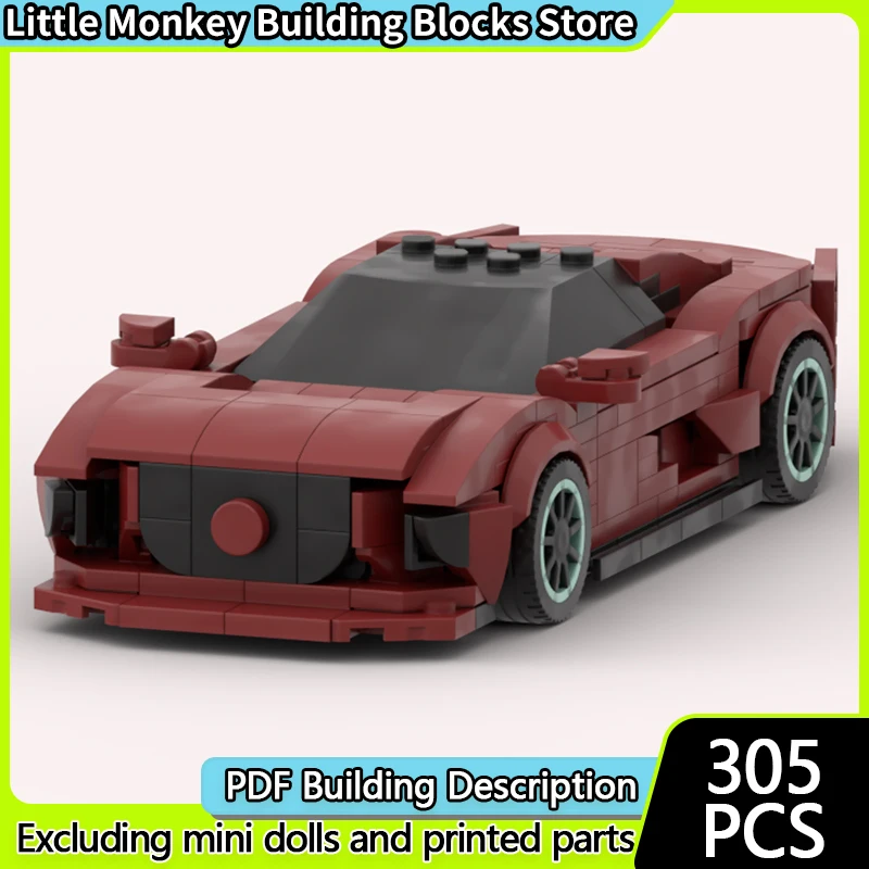 

Модель скоростного гоночного автомобиля MOC, строительные кирпичи CX75, верхний уровень, спортивный автомобиль, модульная технология, детские праздничные подарки, сборные игрушки, костюм