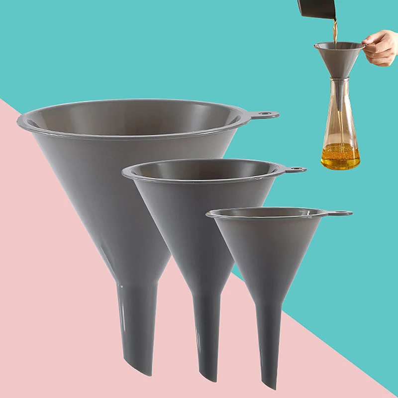 3pcs Plastic Funnel 3-piece Set For Household Kitchen Tools Triangular Separation Funnel Set For Filtering Alcohol Leakage