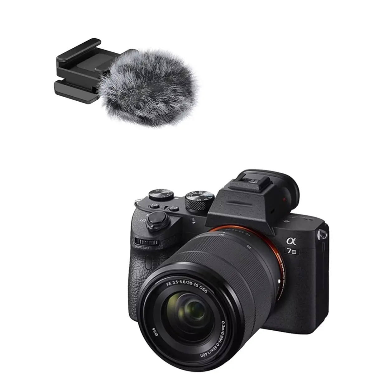 【COUNTDOWN DEAL】 Cold Shoe Wind Muff for Canon PowerShot V1 Camera Microphone Windscreen