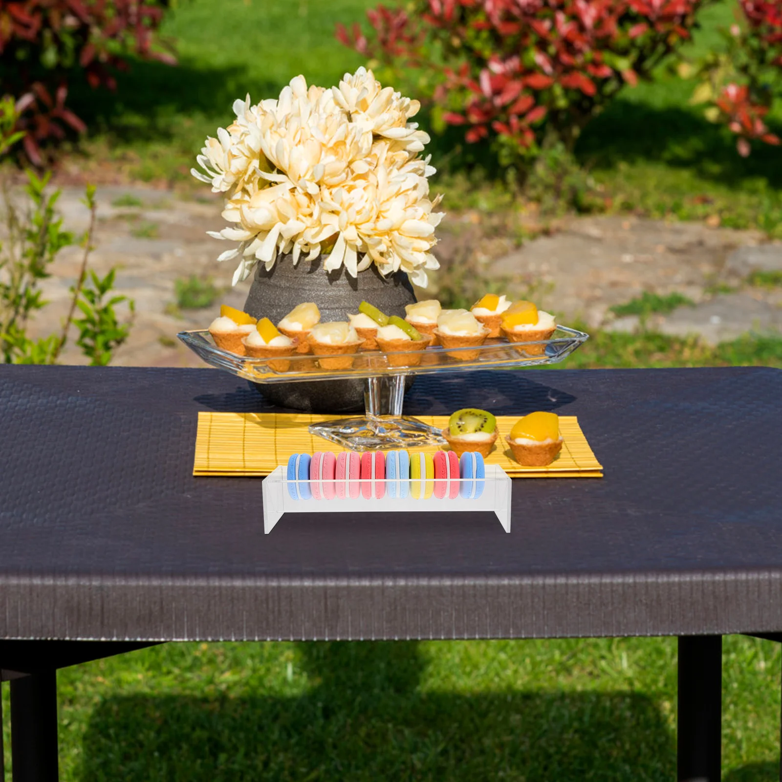 

Macaron Display Tray Clear Acrylic Tiered Cookie Stand for Parties Home Use Elegant Food Presentation Serving Tray Decor