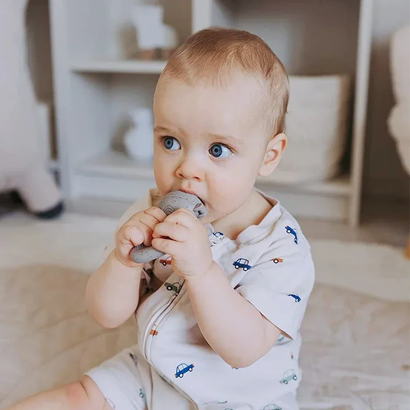 Alat makan silikon bayi, 1/2 buah botol pemberi makanan bayi dengan penutup untuk makanan anak-anak buah sayuran perlengkapan makan bebas BPA