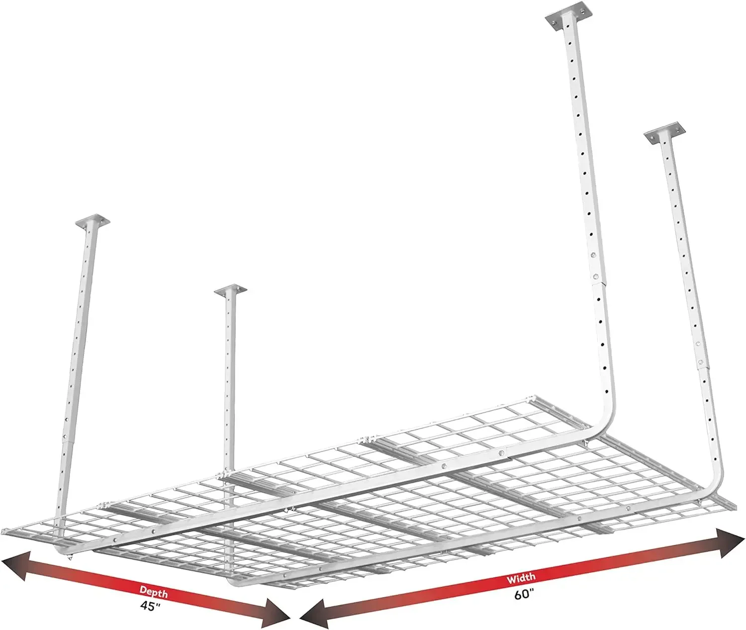 Rak pasang langit-langit 50175-10 60 inci x 45 inci Pro, putih