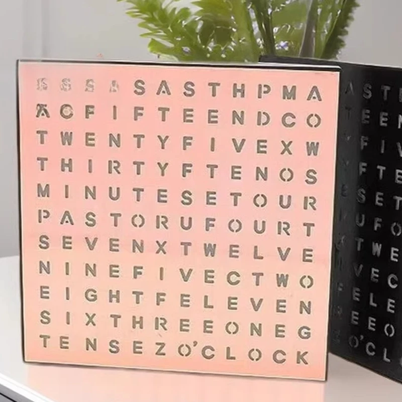 Fashion Desktop Good Things Office Learning Timing Light Box Electronic Light Box, English Clock LED Alphabet