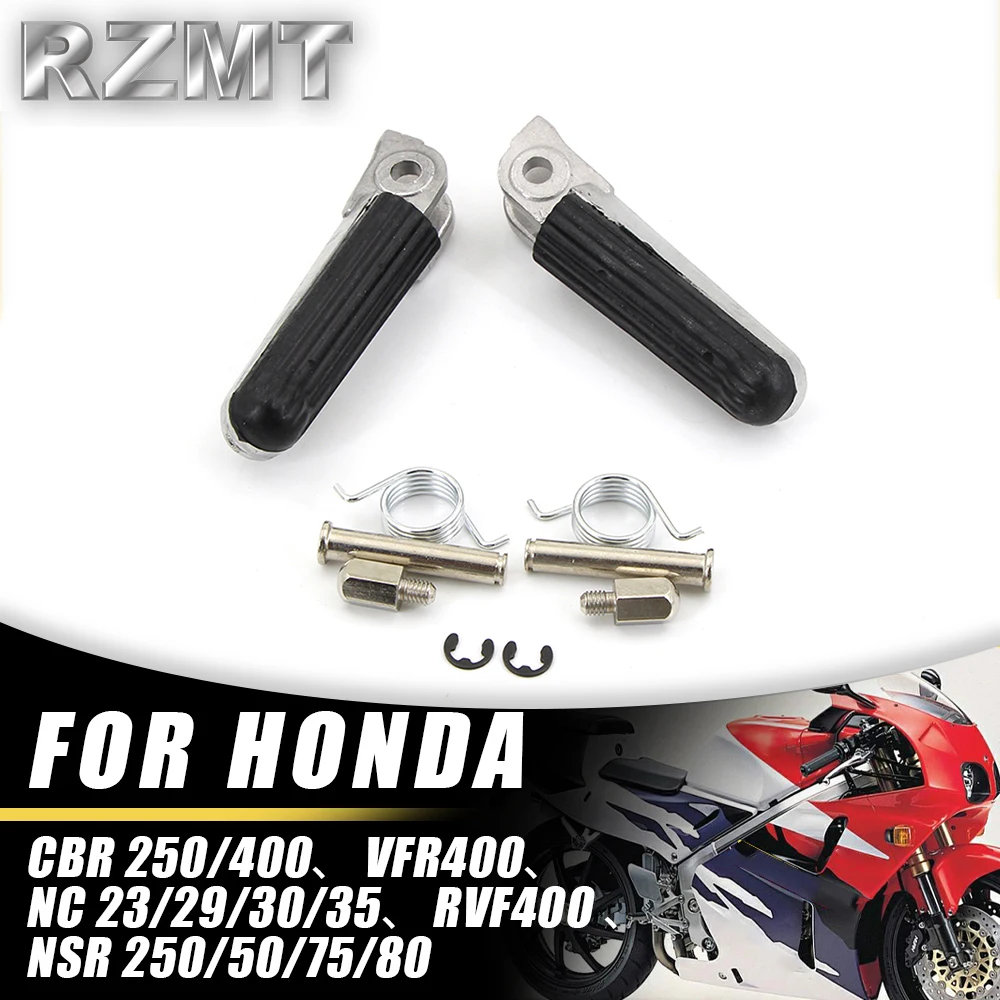 

Motorcycle Folding Parts For HONDA NSR50 NSR75 NSR250 CBR250 CBR400 VFR400 RVF400 Front Foot Rests Pedal Bracket Assembly Kit