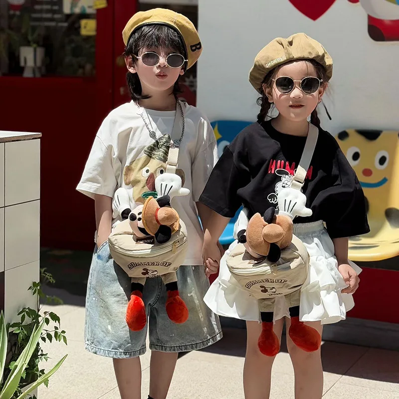   Disney New Cartoon Mickey High Quality Bag High-appearance-level Ins Style Cute Fashion Camping Crossbody Bags Travel Backpa
