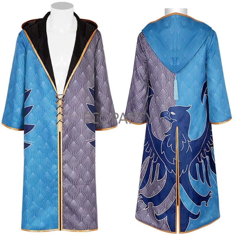 Mantelle con cappuccio di Halloween per bambini adulti mantelli lunghi costumi Cosplay Red Ravenclaw College Cape per donna uomo costumi Cosplay