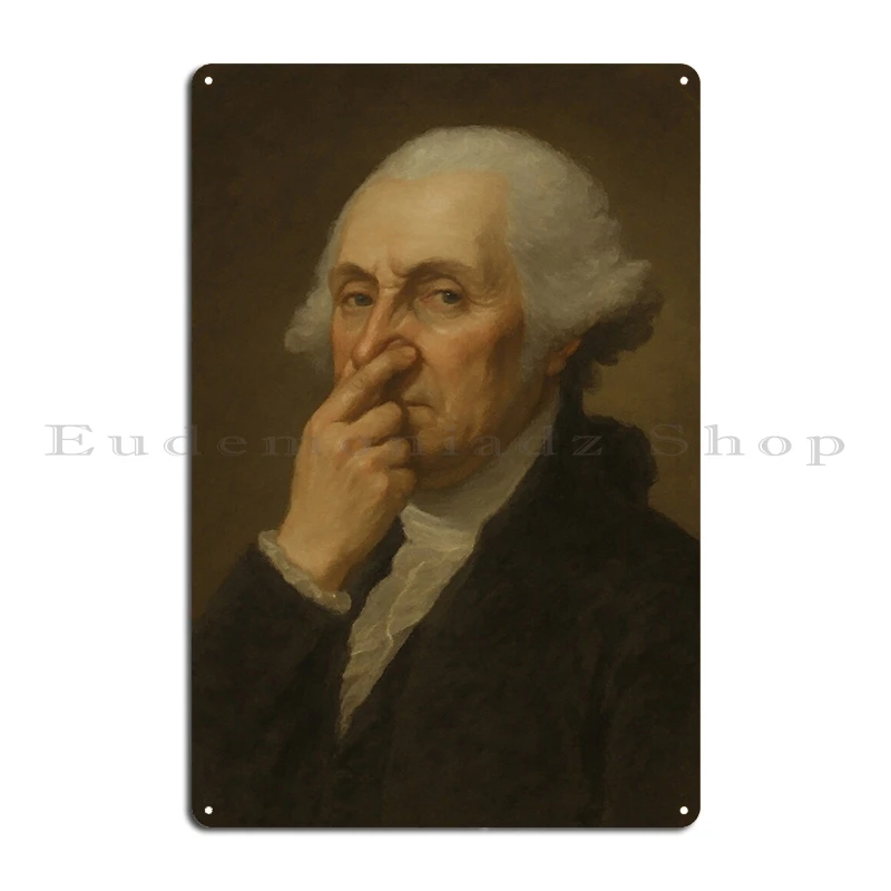 George Washington Bathroom Metal Sign Bar Wall Mural Club Create Printing Tin Sign Poster