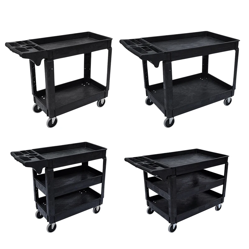 Heavy Duty Tooling Service Trolley 2/3 Layers Bathroom Storage Cart Rack with Wheels Industrial Storage Cart