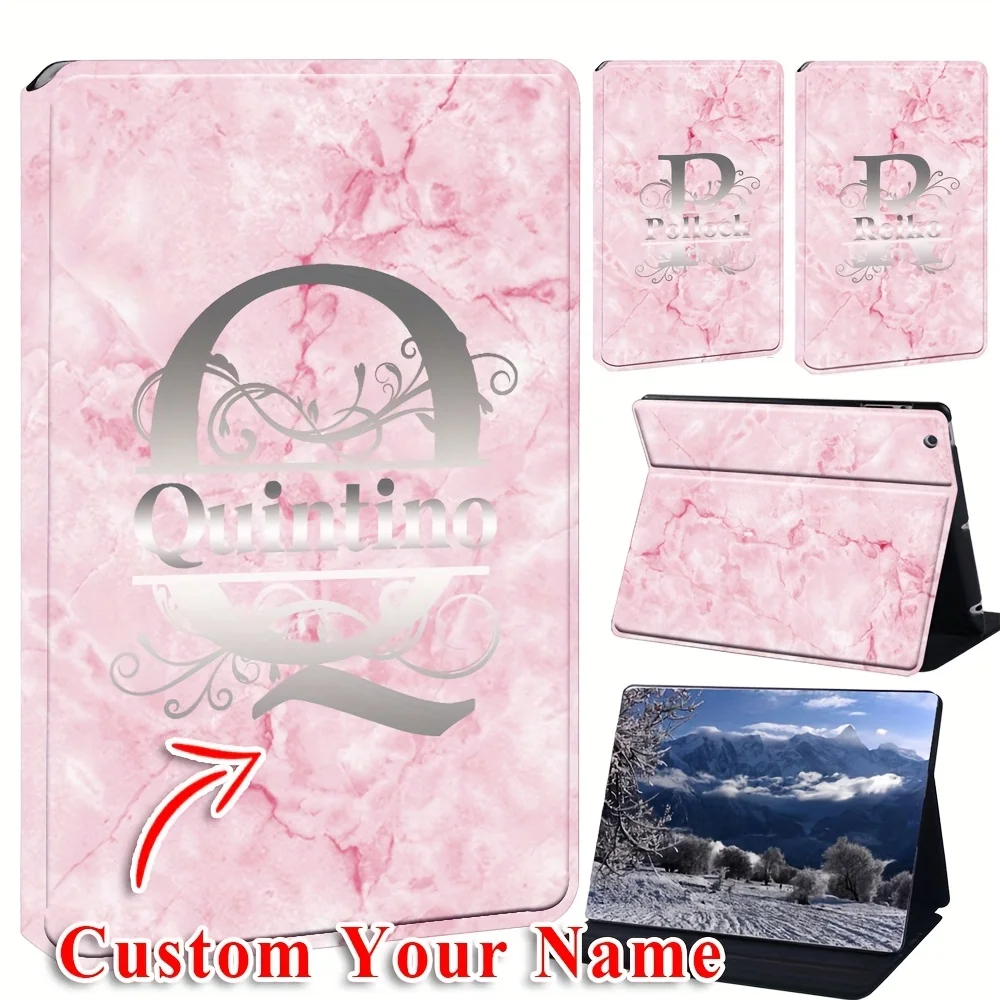 

Customized Name Compatible with iPad 4th/3rd/2nd Gen 9.7-inch, Fashion Fold Protective Sleeve Stand PU Leather Tablet Cover Gift