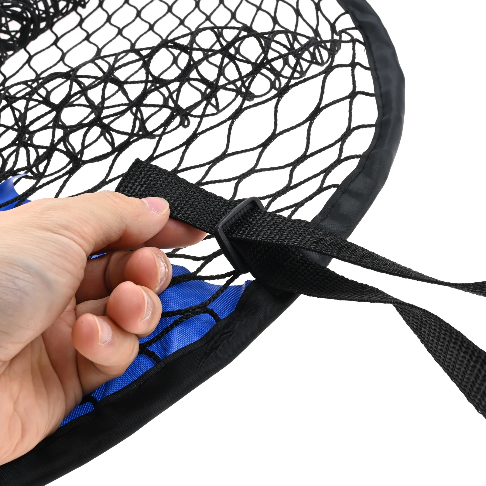 2 Pcs 58cm Diameter Black Soccer Goals Target Net and 1 Pc Carry Storage Bag Foldable and Portability for Goals Training