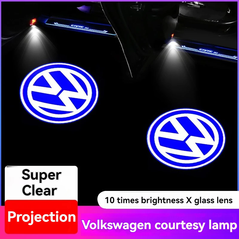 

2pcs LED Light Car Door Projector Car Welcome Light For Volkswagen VW Passat Magotan VW R Passat Magotan R Auto Accessories