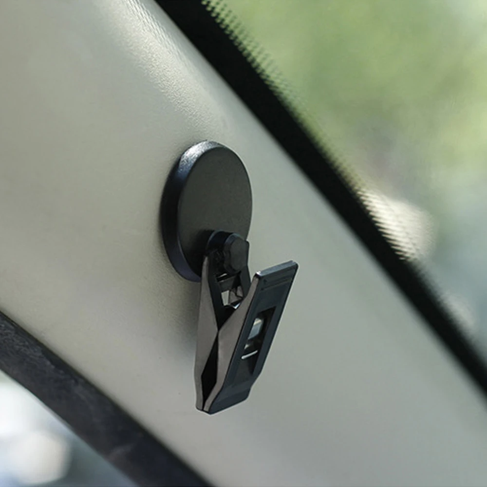 1 Pair Car Interior Window Clip Mount Black Suction Cap Clip Plastic Sucker Removable Holder For Sunshade Curtain Towel Ticket