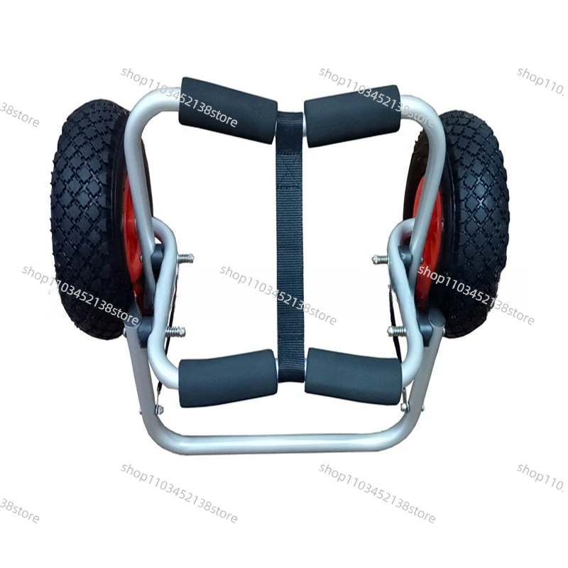10 Inch Inflatable Wheel Kayak Trailer Aluminum Folding Ocean Boat Trailer