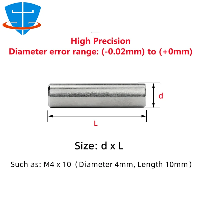 GB119 M1 M2 M3 M4 M5 M6 M8 M10 M12 Dowel 304 Stainless Steel Solid Cylindrical Pins Supply Non-Standard Size Locat Parallel Pin