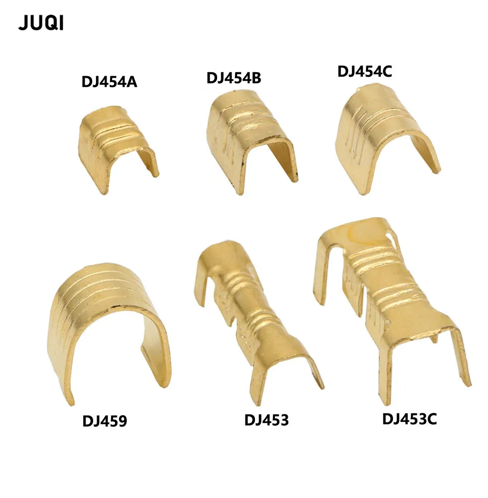 100Pcs DJ454 0.3-10mm2 U-Shaped Copper Wire Crimps Terminal Cold Pressing Connectors Docking Wire Connectors For Wire Tab Termin