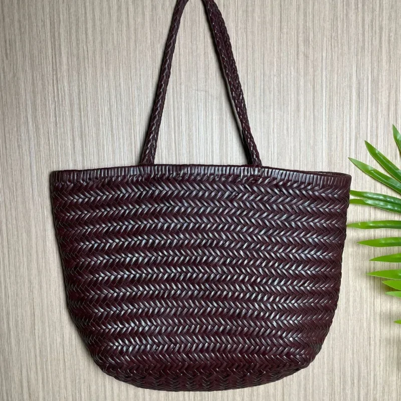 Simple Elegant Handbags Large Capacity Straw Rattan Woven Bag 2024 New Casual All-match Purses Clutch Female Luxury Bolsos Mujer