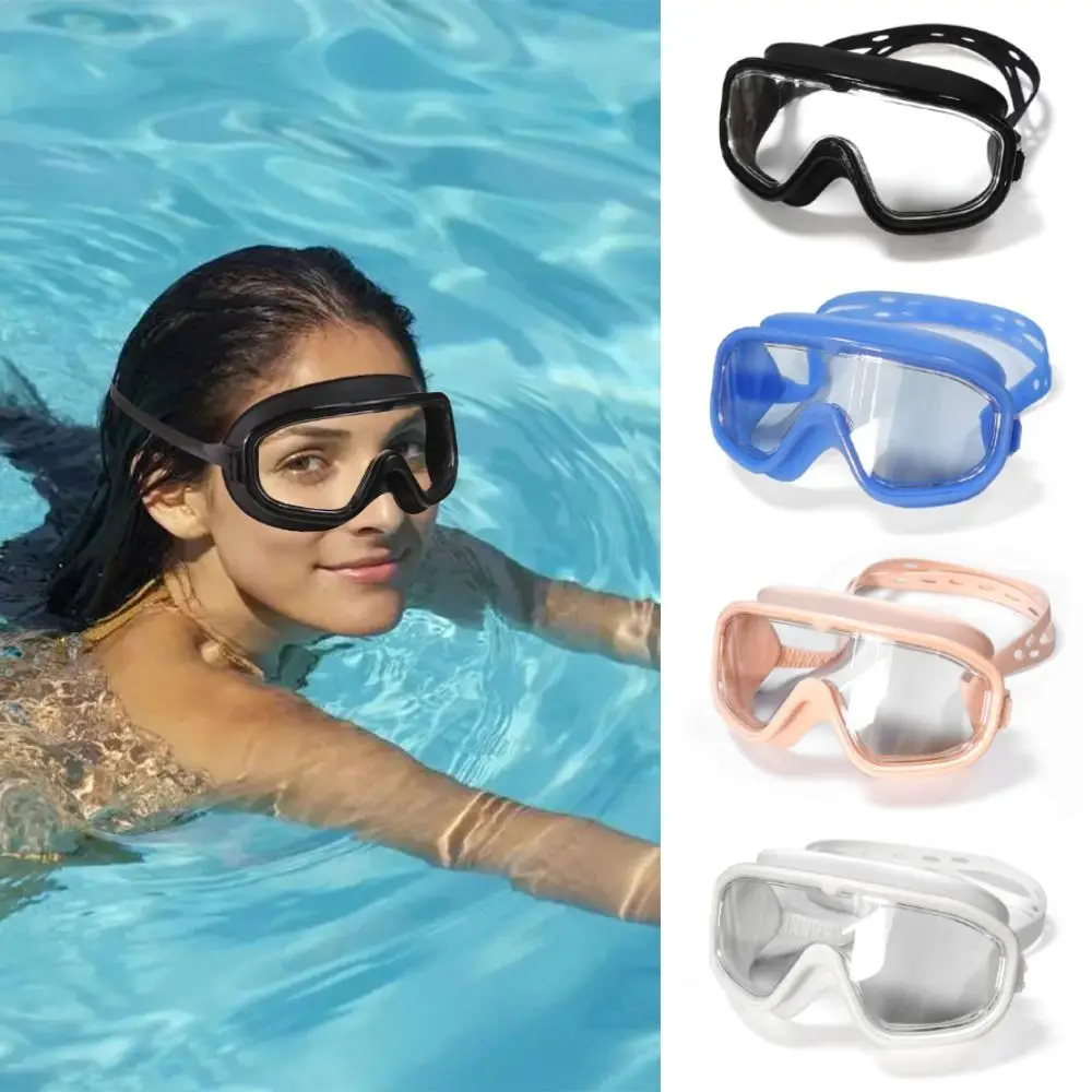 Okulary pływackie dla dzieci z powłoką przeciwmgielną, duża oprawka, szeroki widok, okulary do pływania o wysokiej rozdzielczości, unisex, okulary dla dzieci.
