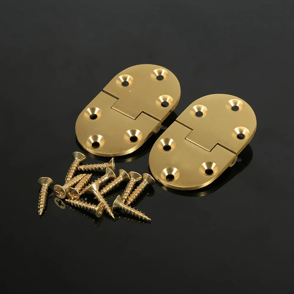 

2 Pcs Durable 2-1/2"X1-1/2 Brass Butler Tray Hinge 90 Degree with Screws Flap Hinges Solid Brass Gold Flip Top Hinge Woodworking