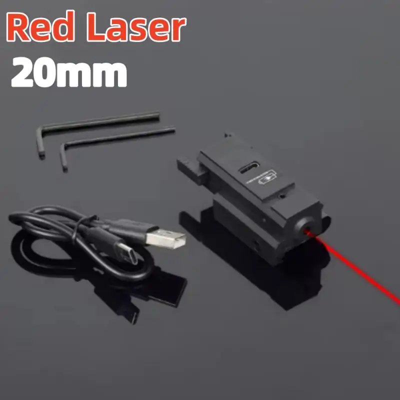 USB Charging Laser Green Red Dot Sight 11mm 20mm Tactially Hunting Pistol Hand Gun G 17 19 Outdoor Rechargeable Portable Power