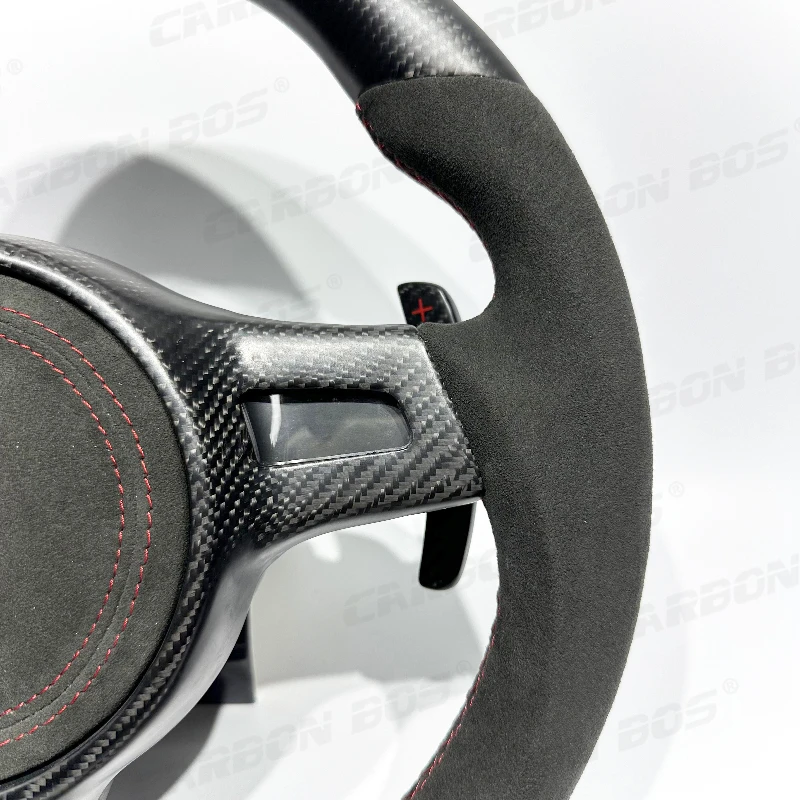 ترقية جديدة عجلة القيادة من ألياف الكربون غير اللامعة لبورشه ماكان باناميرا كايين 718 911 مخصص ألياف الكربون الحقيقية جزء السيارة #2