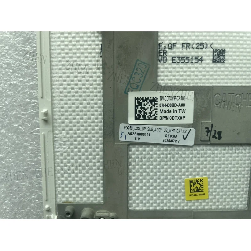 S 0DTXVP FOR Dell XPS 15 9500 9510 Silver C Shell Cover Upper Palmrest Keyboard