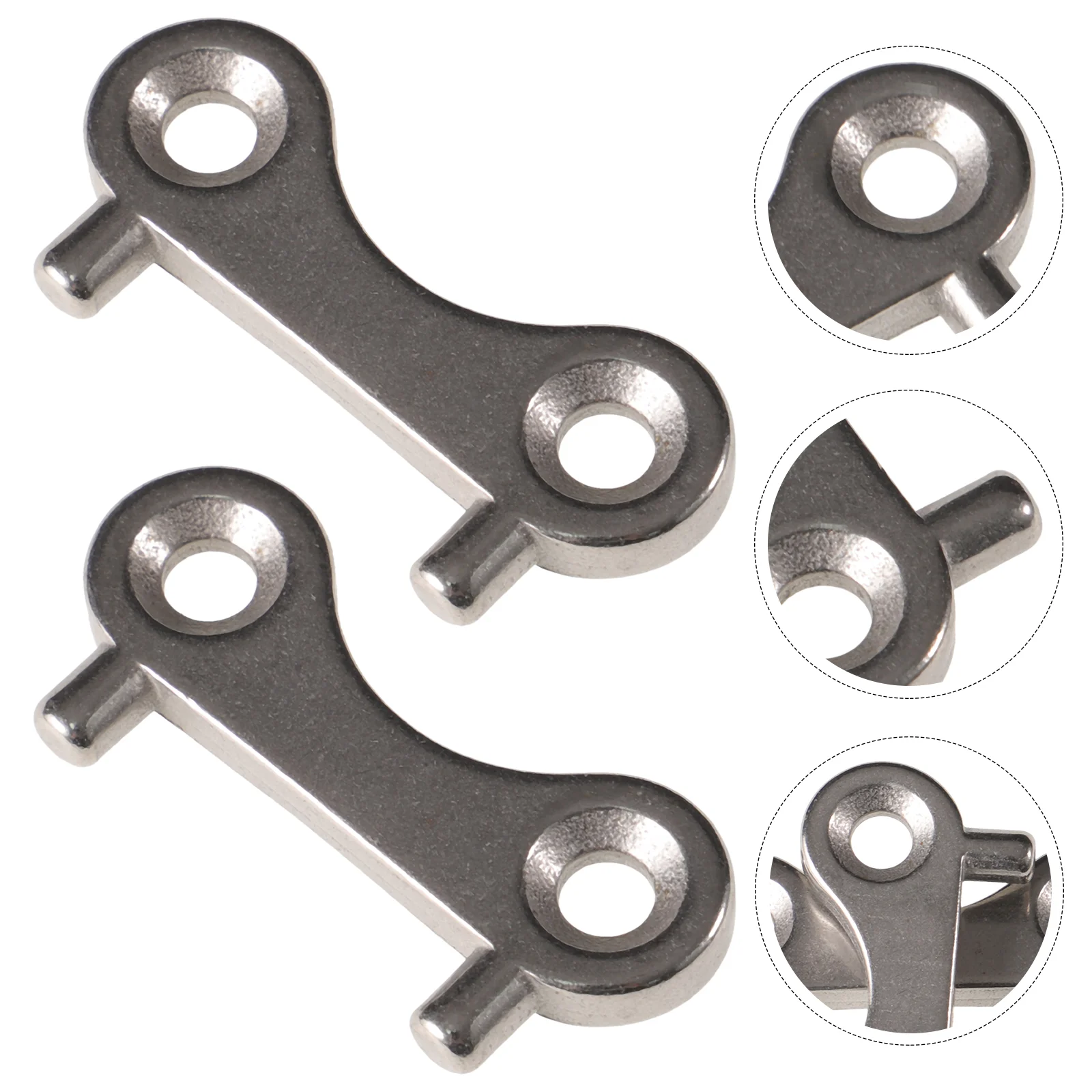 2 Pcs Yacht Fuel Tank Cap Boat Wrench Replacement Plate Tool Switch Deck Caps Gas Waste Stainless Steel Water Spanner