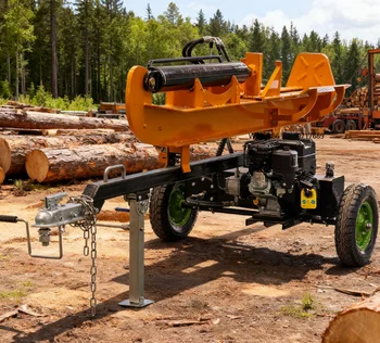 CE Certified  Powered Wood Splitting Machine, 8-ton Firewood Processor, Suitable for Farms and Orchards